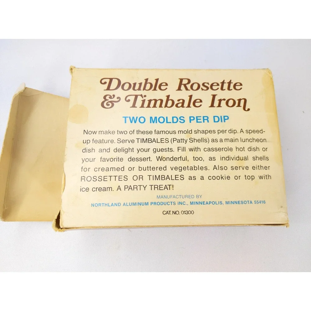 Vintage Nordic Ware Double Rosette & Timbale Iron Set 6 Irons Aluminum